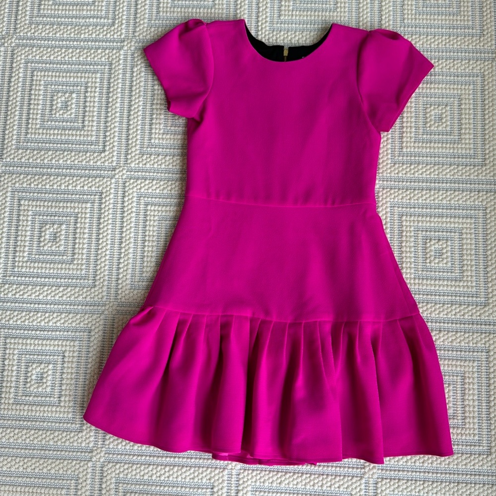 Zoe Ltd Bright Magenta Fit-and-Flare Kids Dress